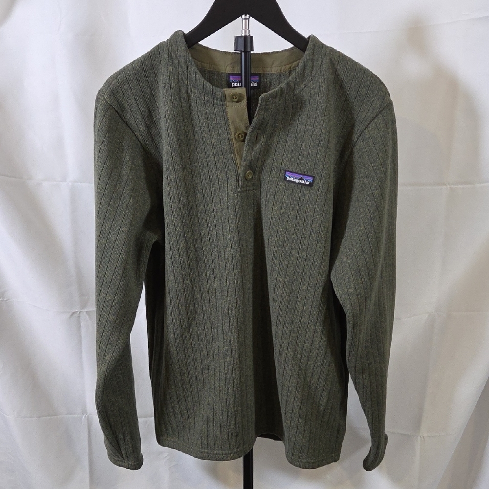 Men's Patagonia Better Sweater Henley Pullover - Industrial Green Rib Knit - Med